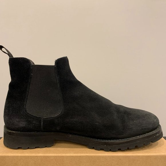 Ortigni (Firenze) Black Suede Chelsea Boots - Picture 13 of 13
